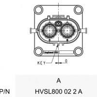 Amphenol 2芯塑料插座 A键位(不含端子)图片2