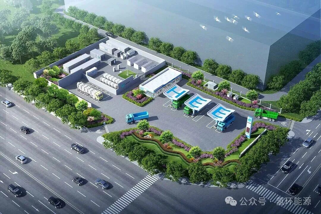氢环郑州经开区生物（沼气）制加氢一体站项目效果图